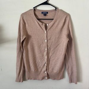 Lands’ End cotton button-up cardigan